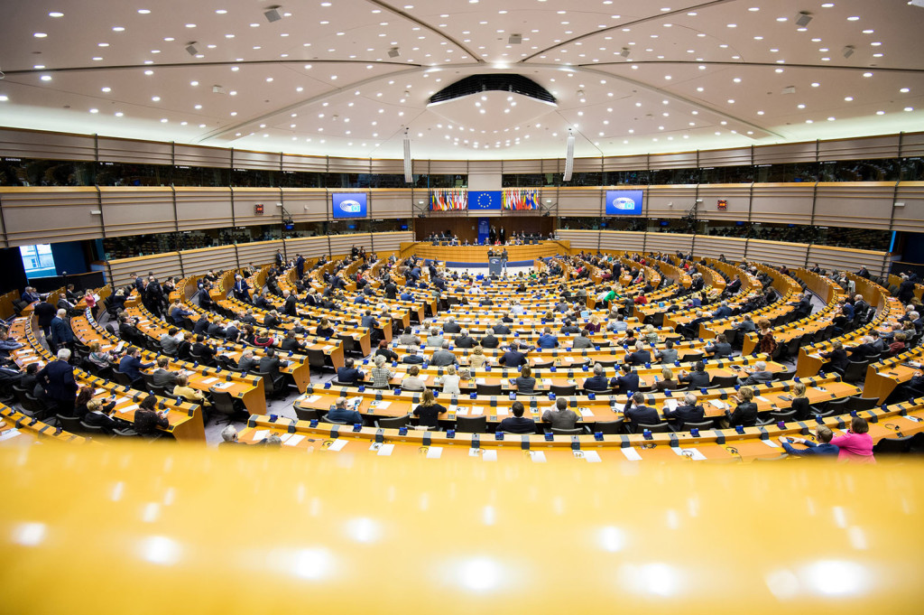 Sesión plenaria no Parlamento Europeo en febreiro de 2017 
